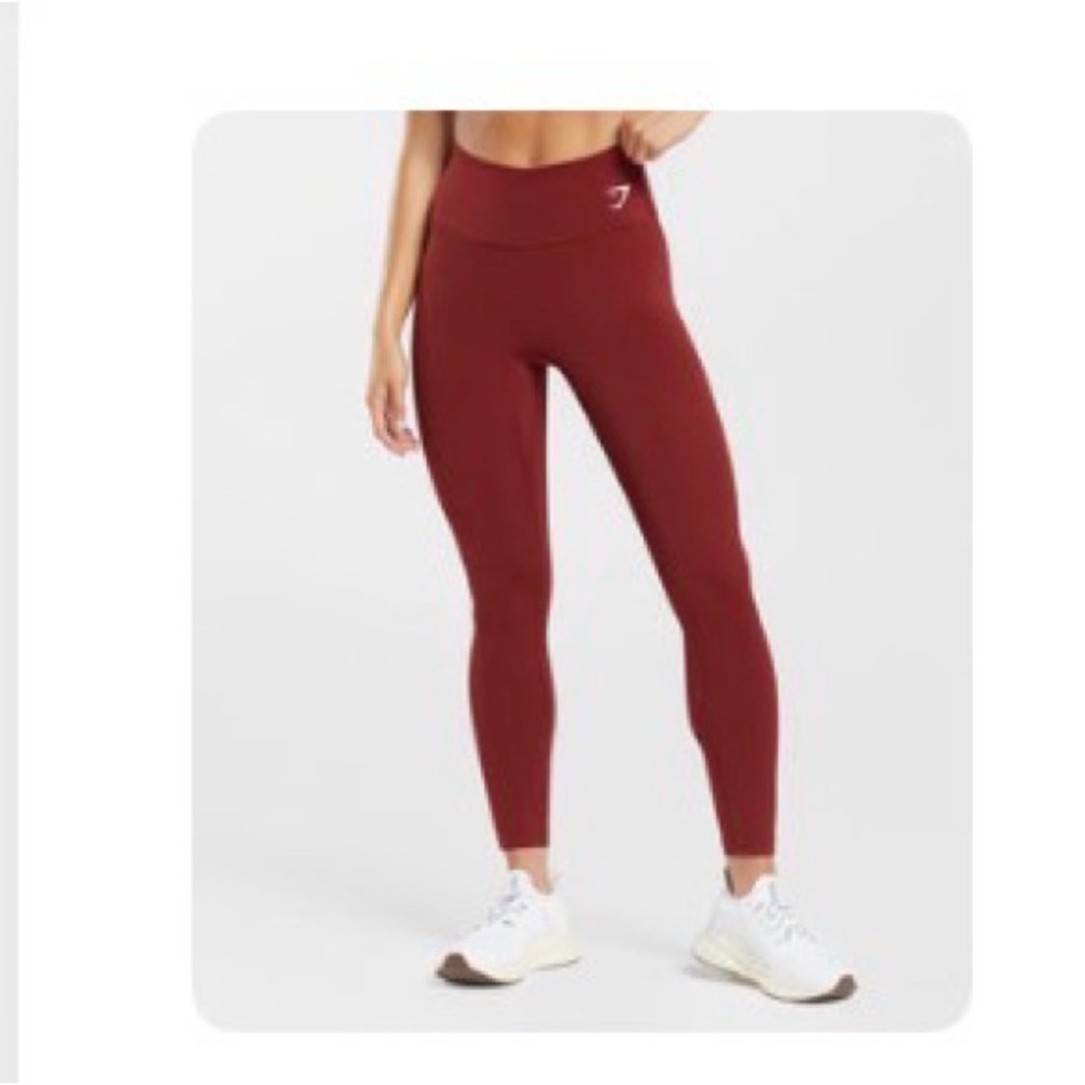 Gymshark High-Waist Leggings - Spiced Red